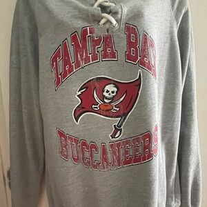 Tampa Bay Buccaneers Distressed Gray/Red Sweatshirt